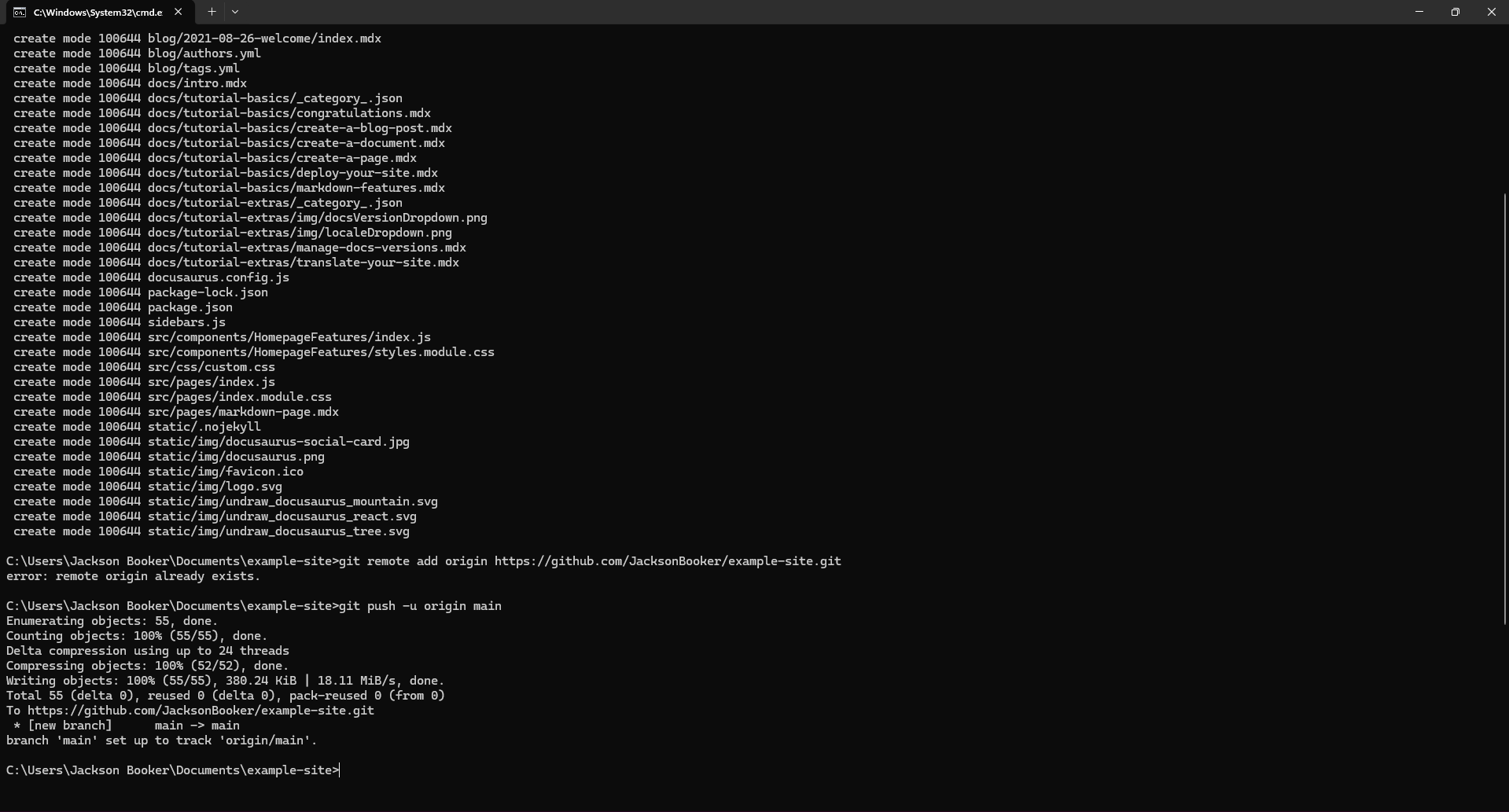 terminal-init-git-push